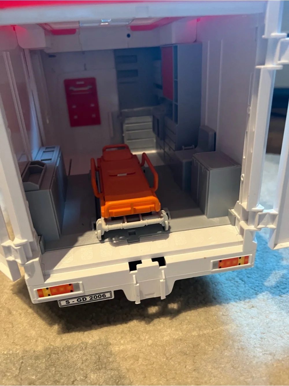 Blue Cement Mixer and Ambulance Bruder for Kids - Realistic Construction Vehicle